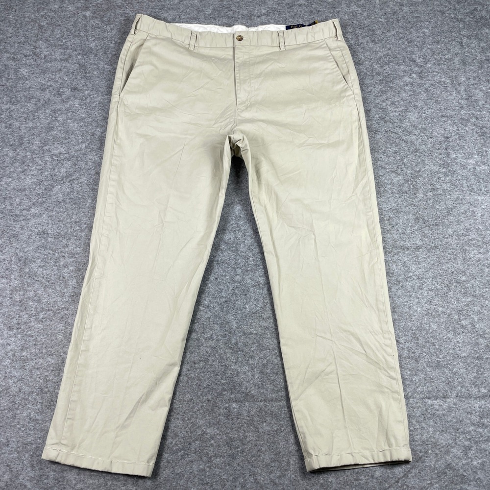 Polo Ralph Lauren Pants Mens 40x30 (Fits 40x28) Tan Khaki Stretch Chino Classic